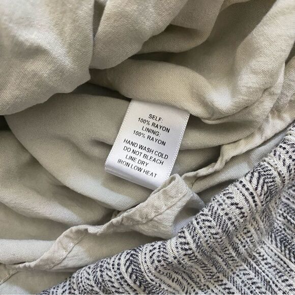 Promesa Halter Midi Dress Black Cream Back Tie Boho Vacation - Picture 11 of 12